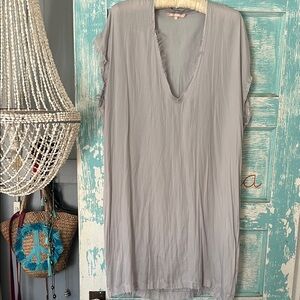 Cali Dreaming Frayed Edge silver Gray dress made in USA iconic EUC